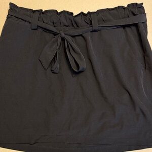 Black Ruffle Waist Skort